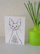 Load image into Gallery viewer, Animal greeting card - Tough cat