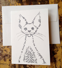Load image into Gallery viewer, Animal greeting card - Tough cat