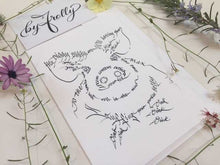 Load image into Gallery viewer, Animal greeting card - Greedy pig