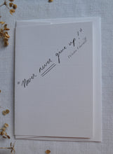 Load image into Gallery viewer, Quote greeting card - Never never give up