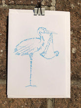 Load image into Gallery viewer, Baby greeting card - Stork