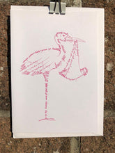 Load image into Gallery viewer, Baby greeting card - Stork