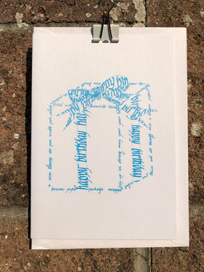 Birthday box in blue - Calligraphette, byFrolly