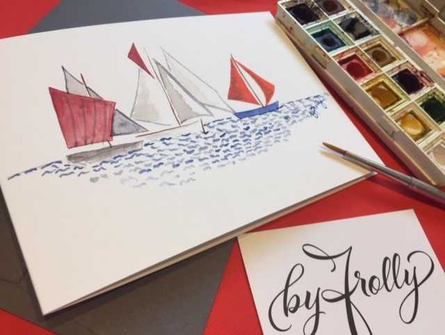 We are sailing - Boating themed greeting card