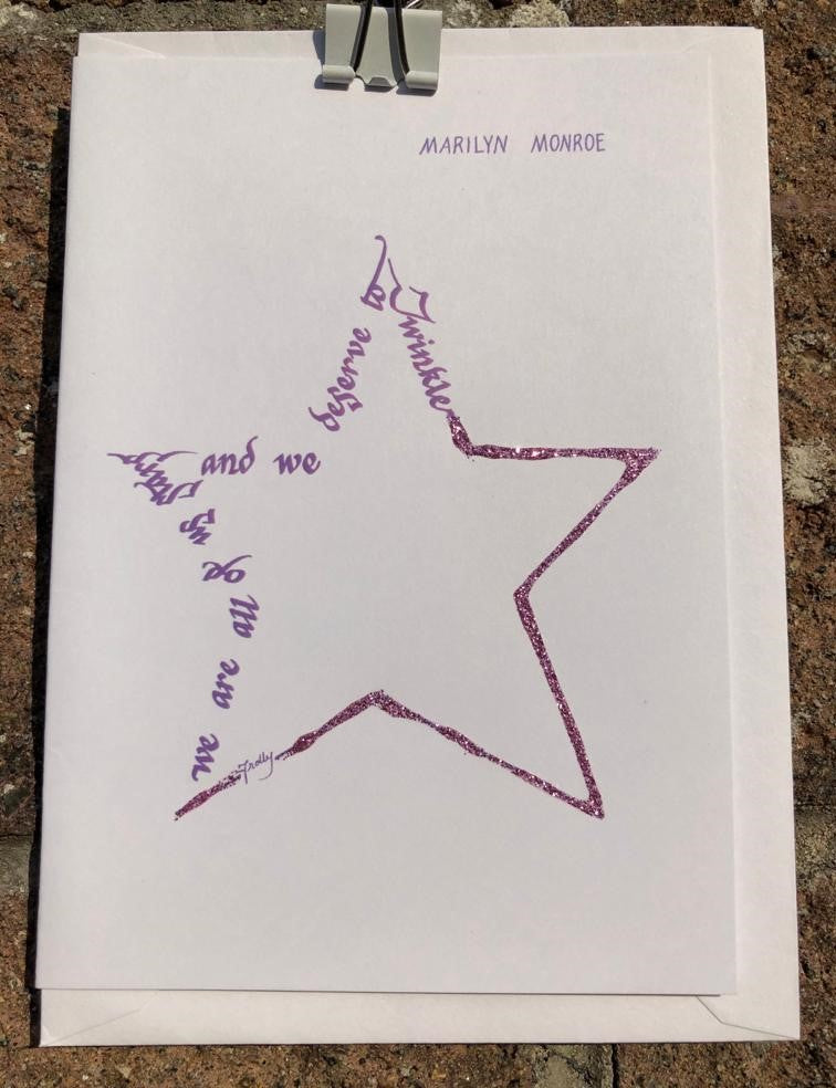Greeting card - We are all stars and we deserve to twinkle xx
